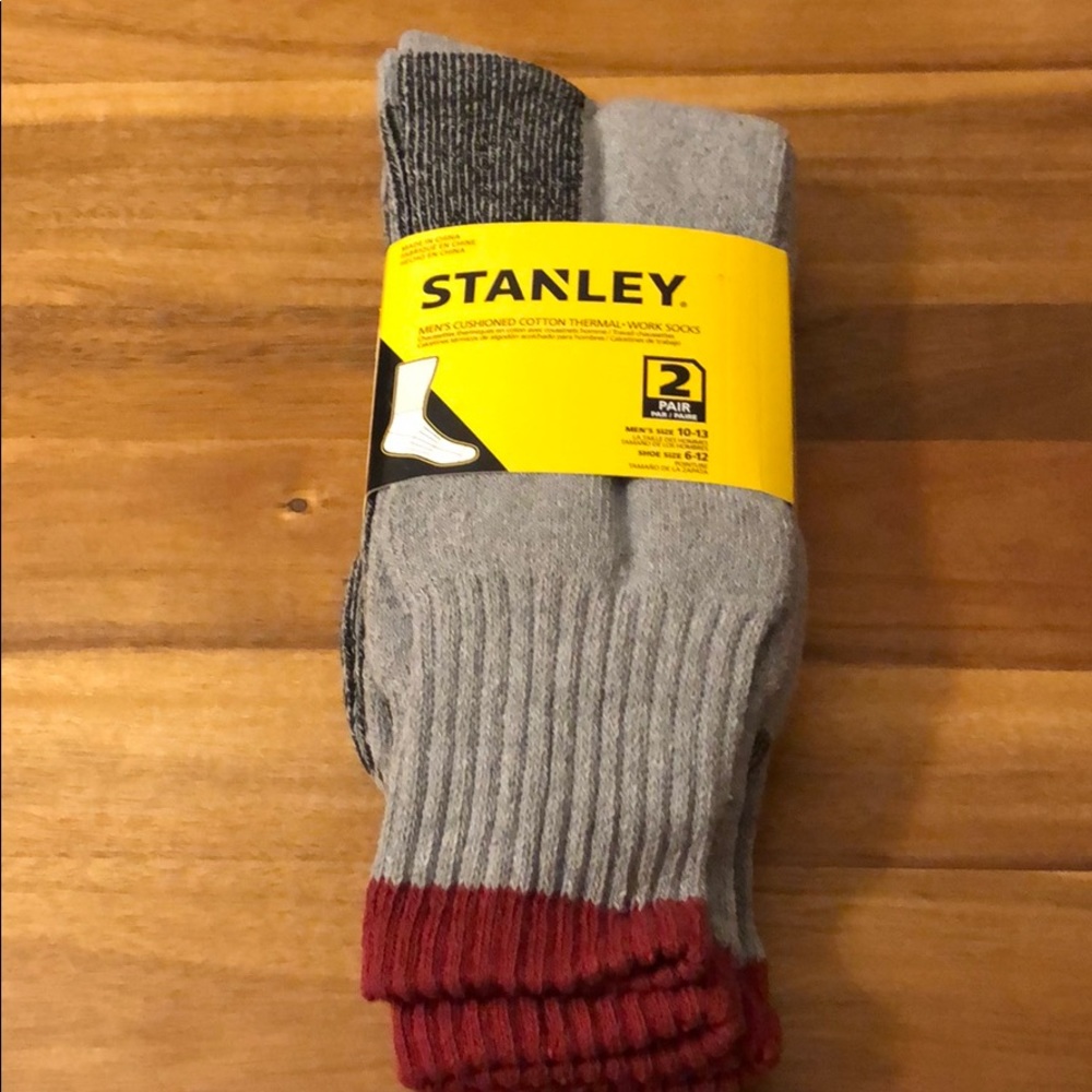 Stanley men’s cushioned cotton thermal work socks